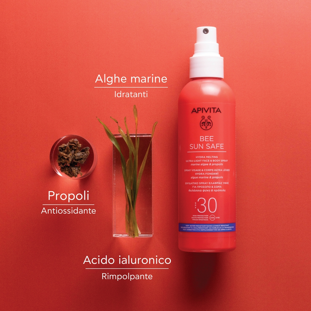 Apivita Sun Bee Safe - Hydra Melting Spray Ultra-Leggero SPF30 Viso E Corpo 200 ml