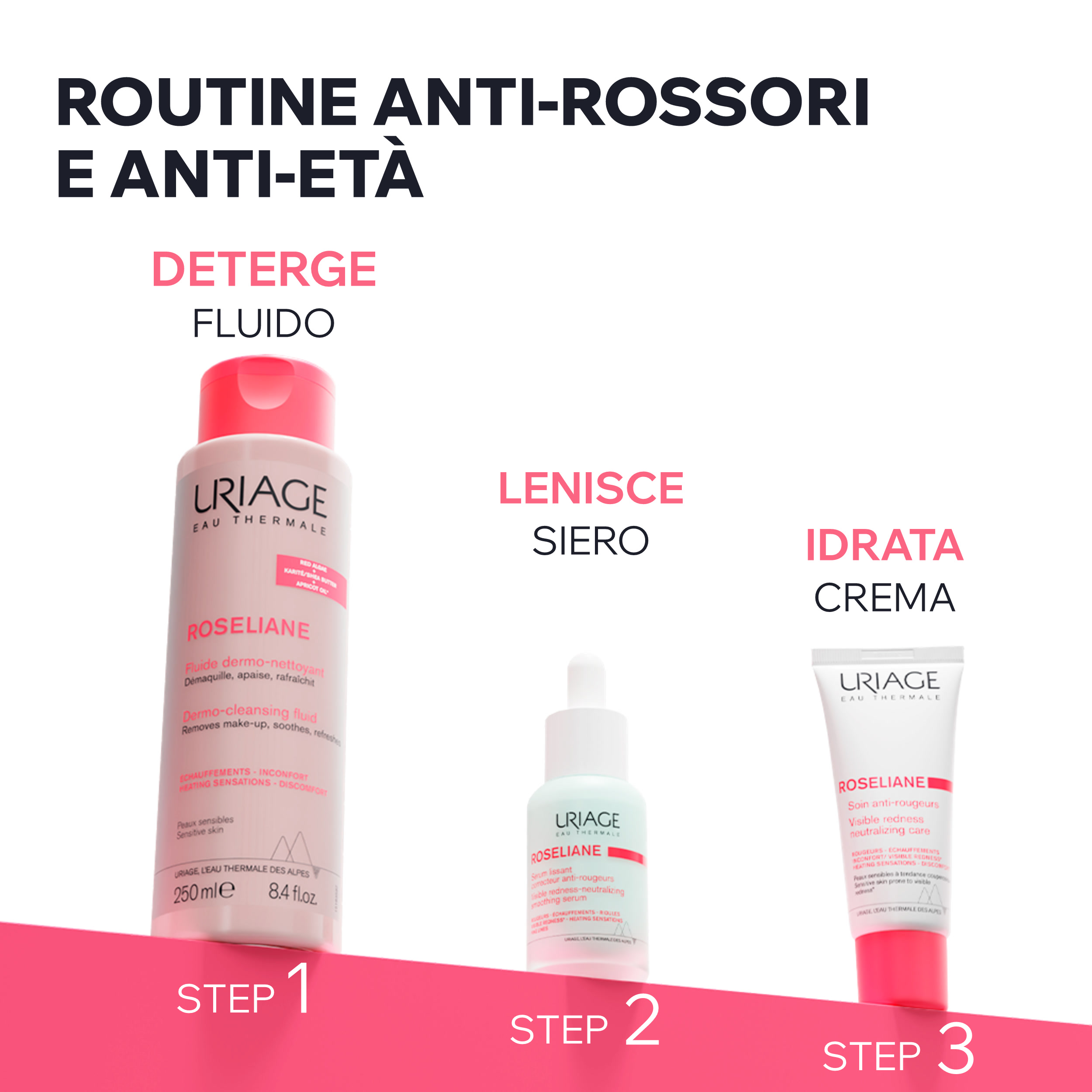 Uriage - Roséliane Siero Levigante Anti-Rossori Lenitivo Per Couperose E Rosacea 30 ml
