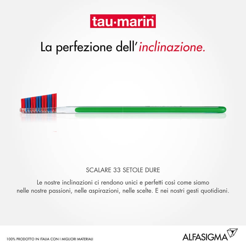 Tau-Marin Spazzolino Scalare 33 Setole Dure Testina Grande