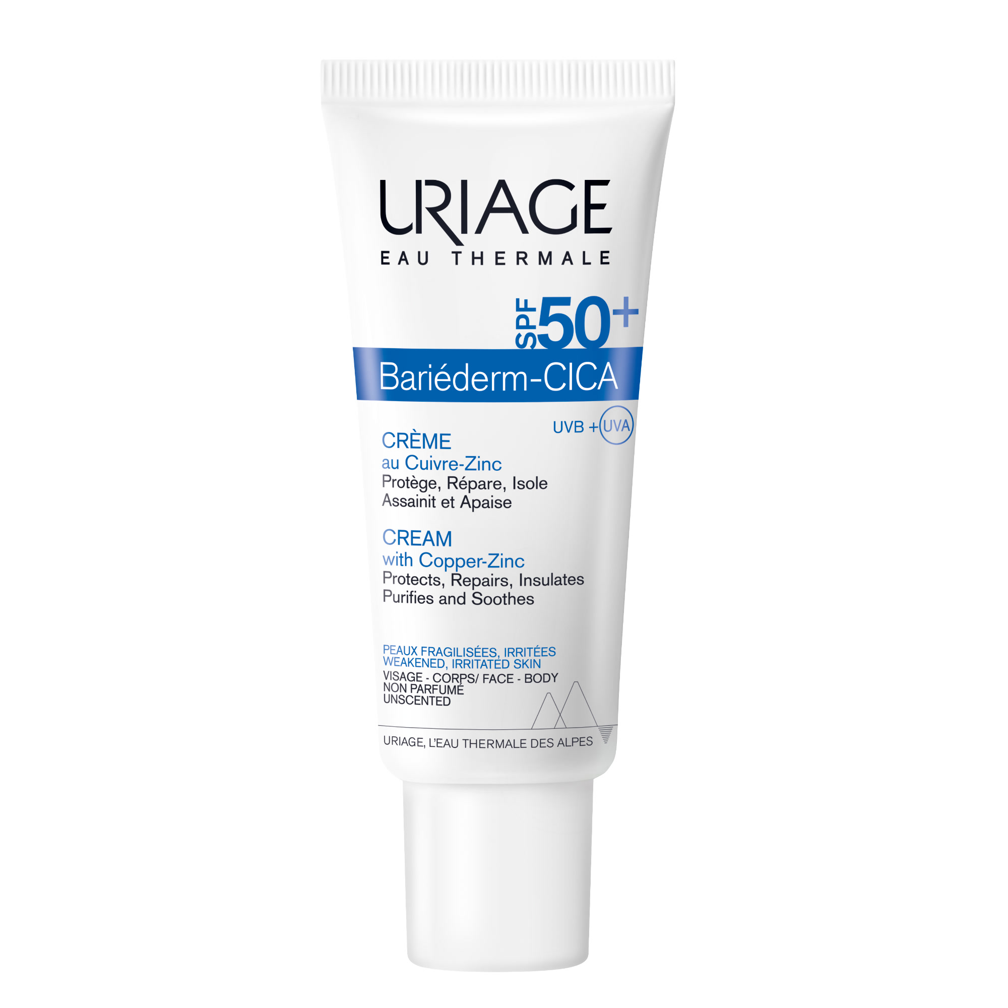 Uriage Bariéderm-Cica - Crema Riparatrice SPF50+ Viso E Corpo Per Pelle Danneggiata 40 ml