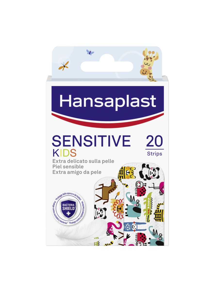 Hansaplast Cerotti Kids, Cerotti bambini ipoallergenici e delicati, 20 pezzi in 2 formati