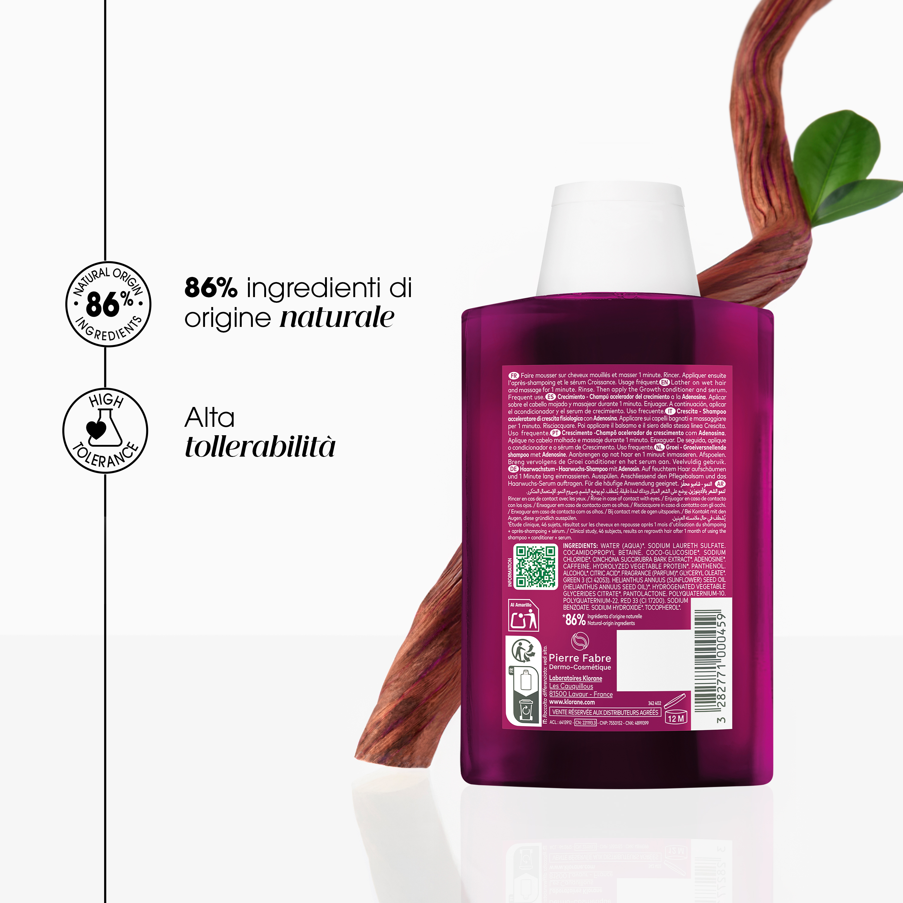 Klorane - Crescita - Shampoo Acceleratore Di Crescita Fisiologica Alla Chinina 200 ml