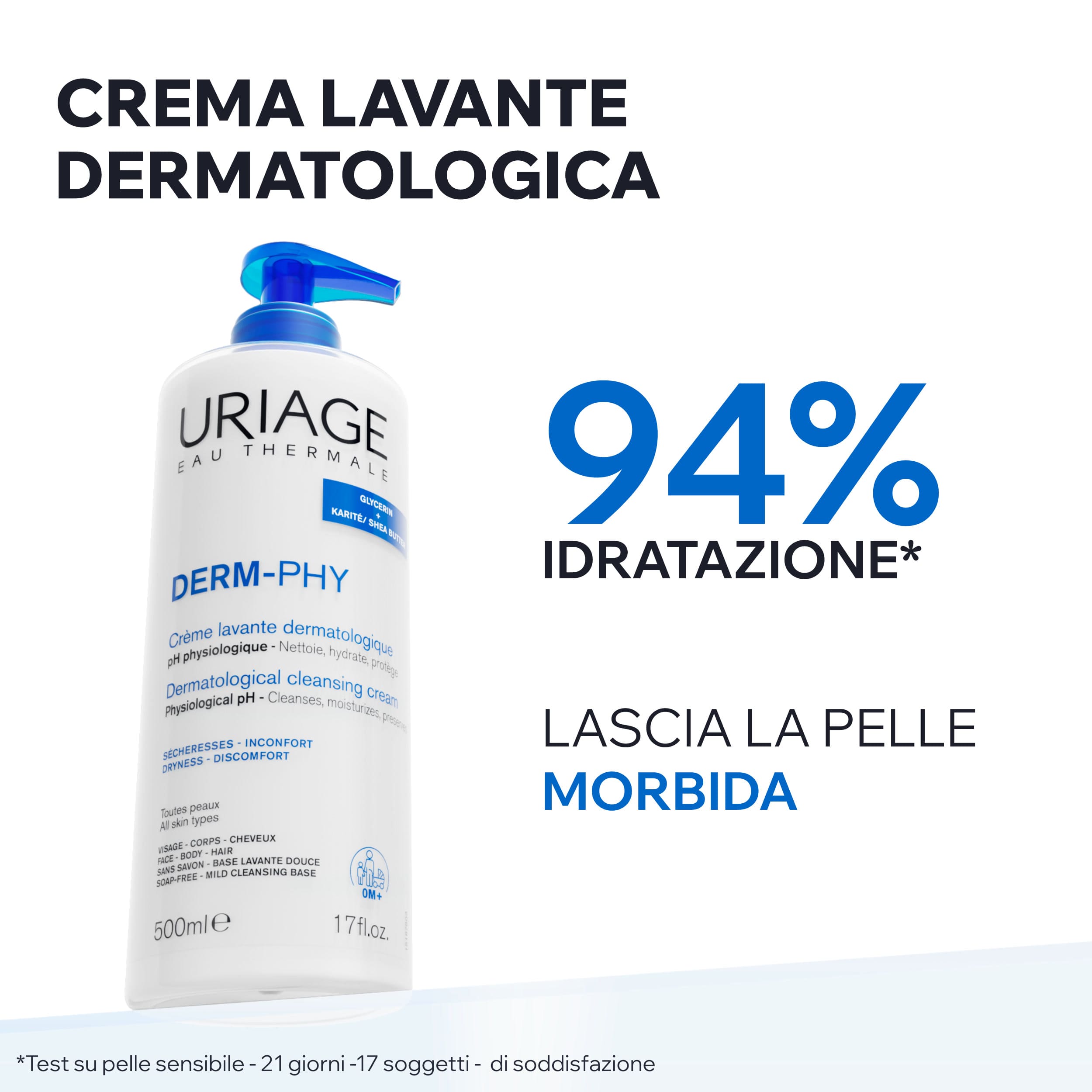 ​​Uriage Derm-Phy Crema Lavante Dermatologica Viso E Corpo Per Pelle Sensibile 50 ml