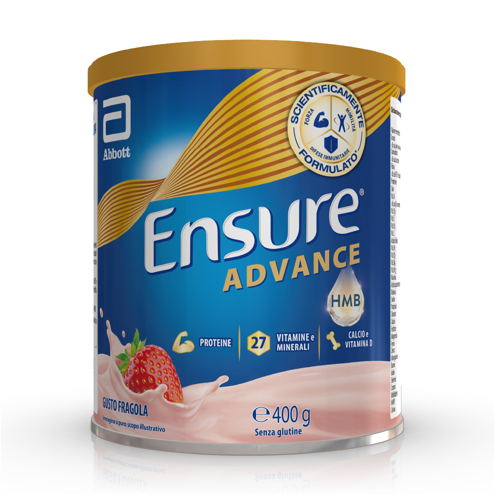 Ensure Advance Fragola 400 g Polvere - Integratore Di Vitamine E Minerali