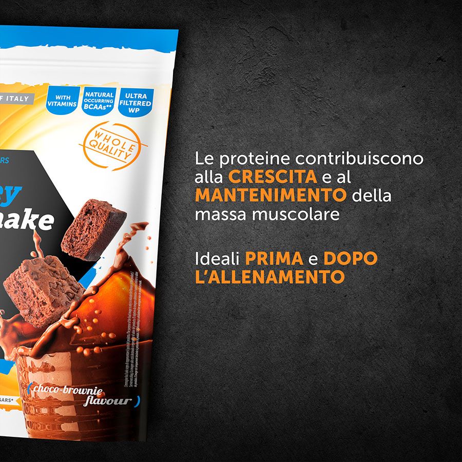 Named Sport - 100% Whey Protein Shake Choco-Brownie - Proteine Del Siero Del Latte In Polvere 900 g