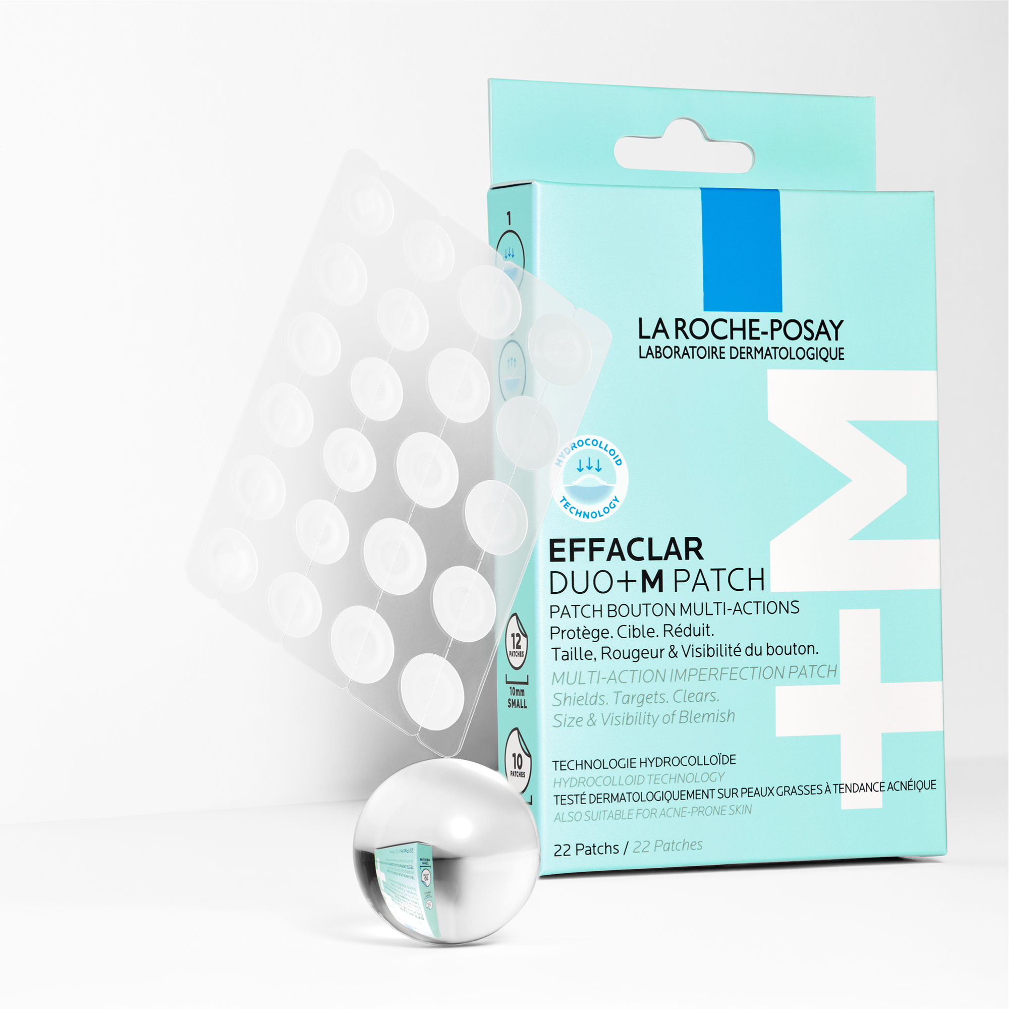 La Roche-Posay Effaclar - Duo+M Patch Monouso Anti-Imperfezioni Pelle Acneica, 22 Patchs