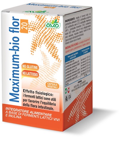 Maximum-Bio Flor Integratore di Probiotici 20 Capsule