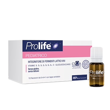 Prolife Pediatrico - Integratore di Fermenti Lattici Vivi per Bambini - 10 Flaconcini