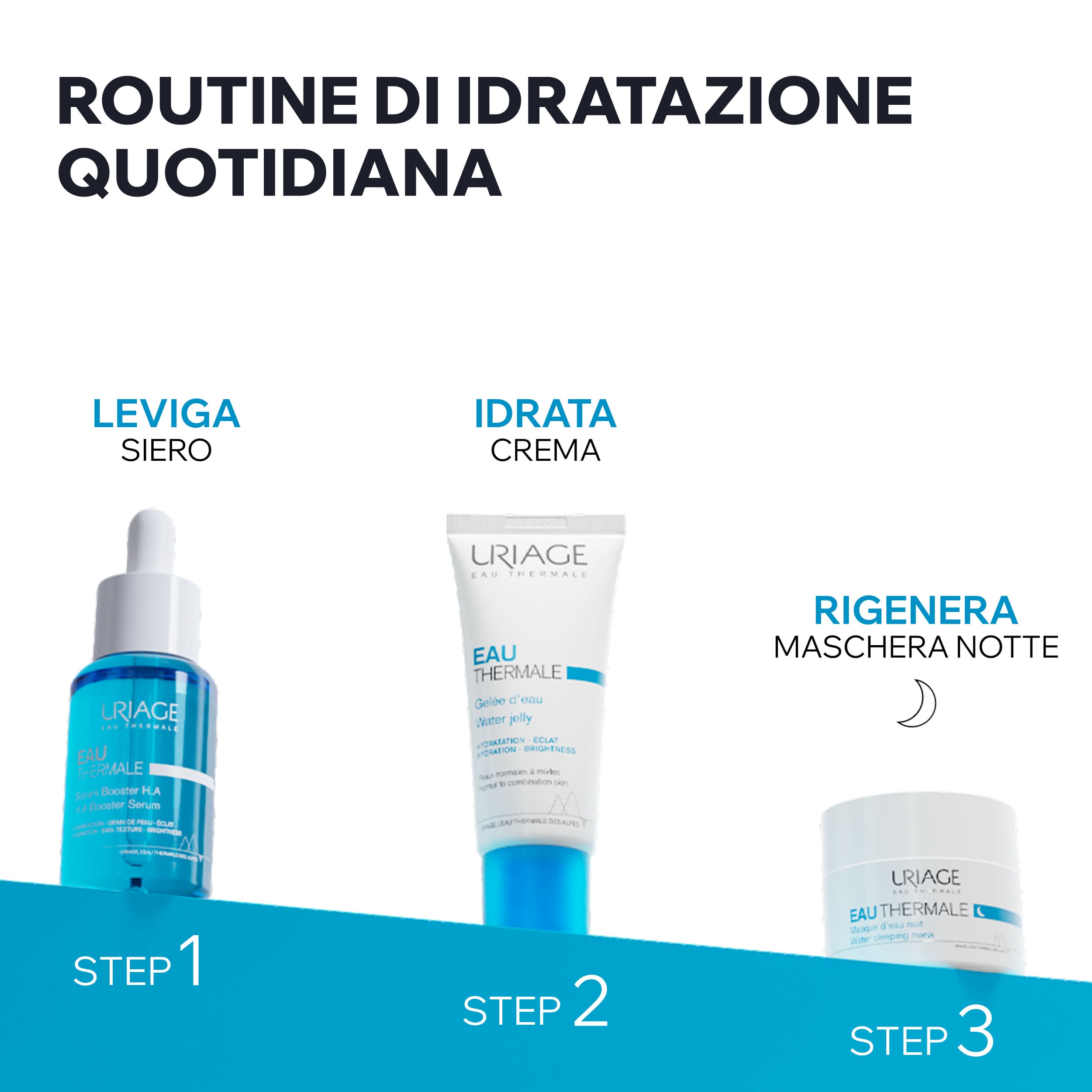 Uriage Eau Thermale - Maschera Notte Idratante, Rimpolpante E Lenitiva Viso 50 ml