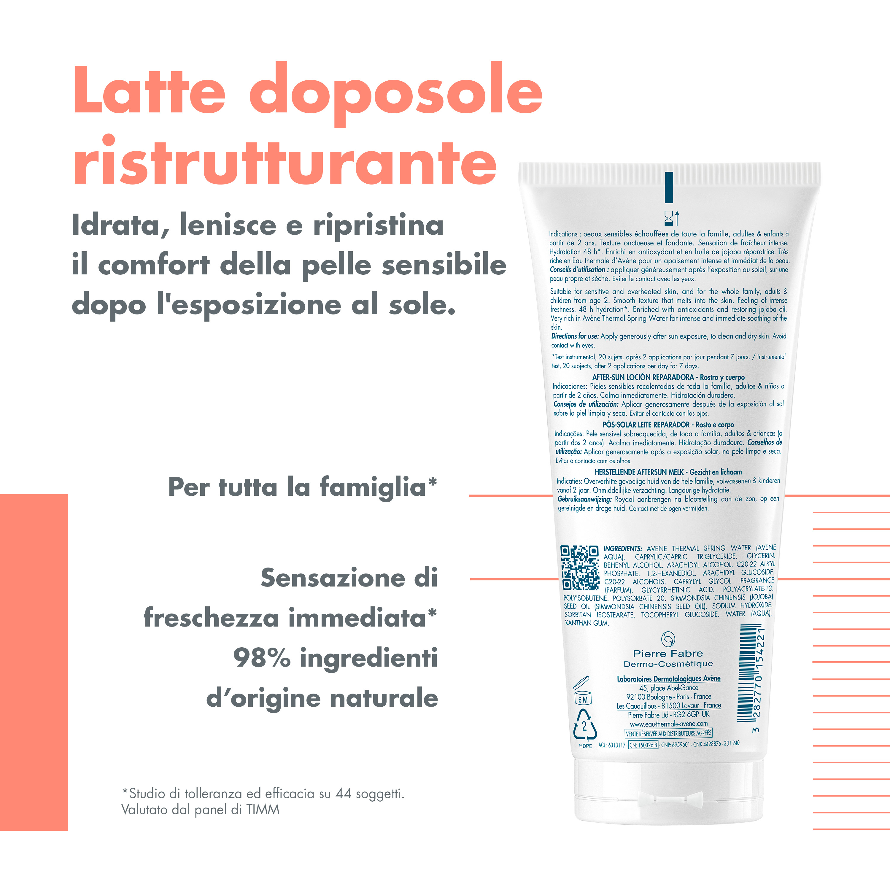 Avène Eau Thermale - Latte Doposole Ristrutturante 200 ml