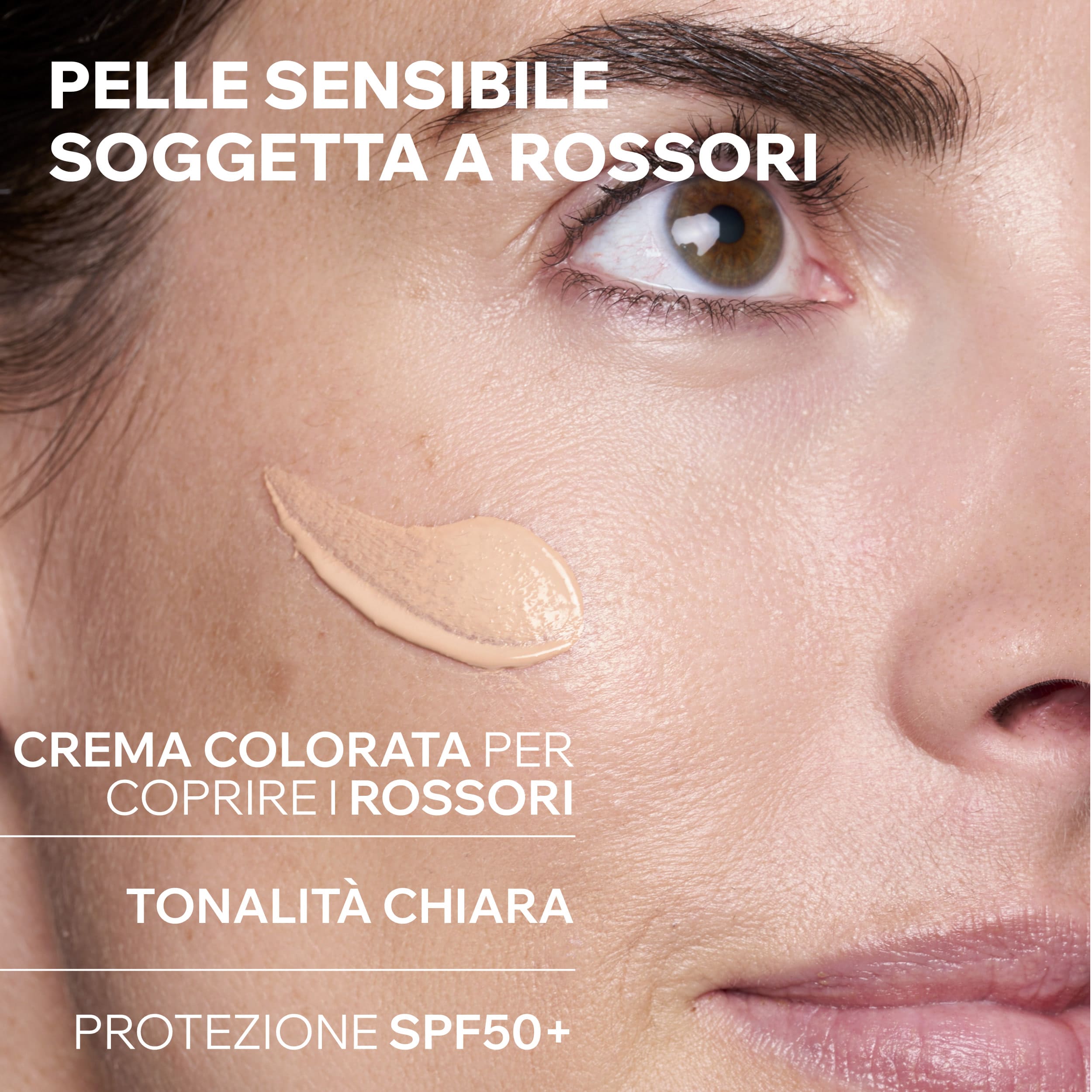 Uriage - Roséliane Crema Colorata Anti-Rossori Lenitiva SPF50+ Per Pelle Sensibile 40 ml - Tonalità Chiara