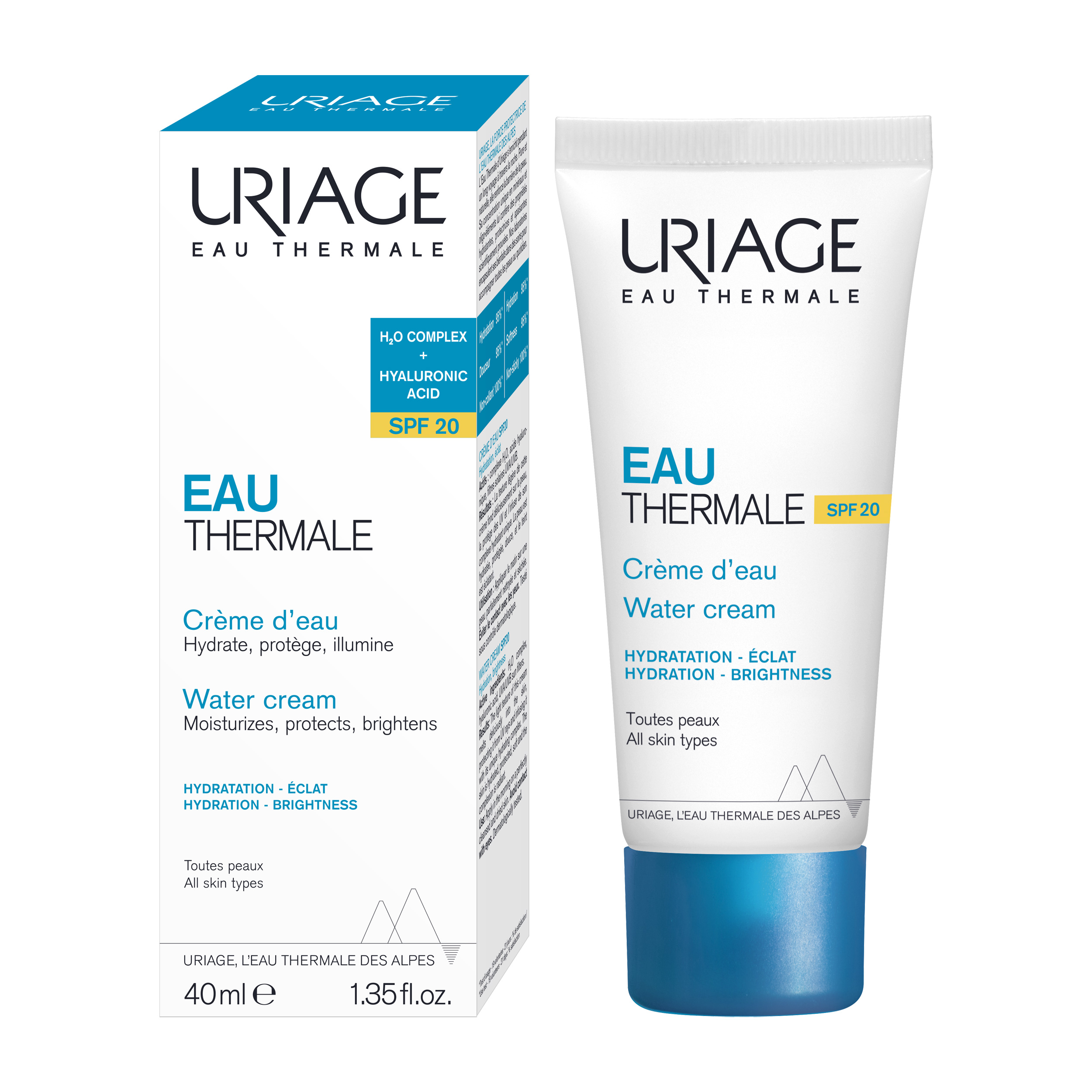 Uriage Eau Thermale - Crema Idrantante Viso SPF20 Per Pelle Sensibile E Normale 40 ml