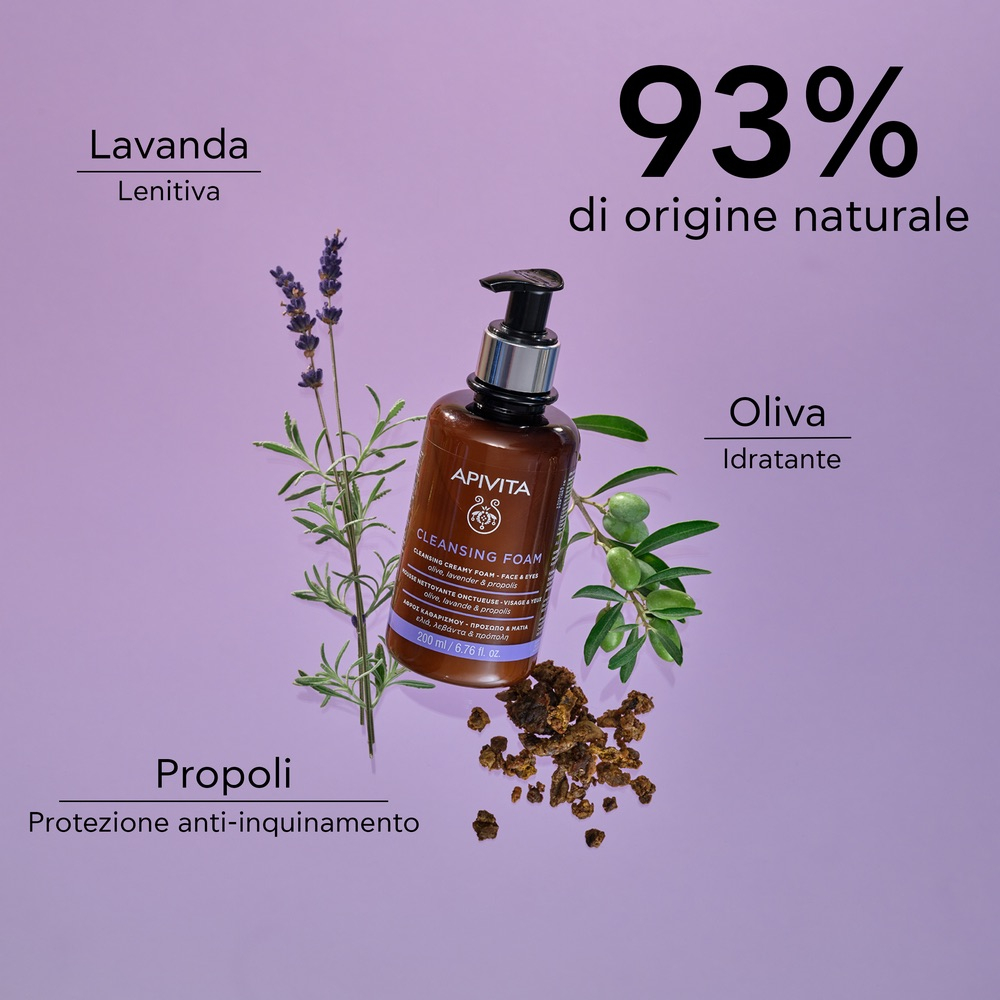 Apivita Mousse detergente cremosa – Viso e Occhi 200ml