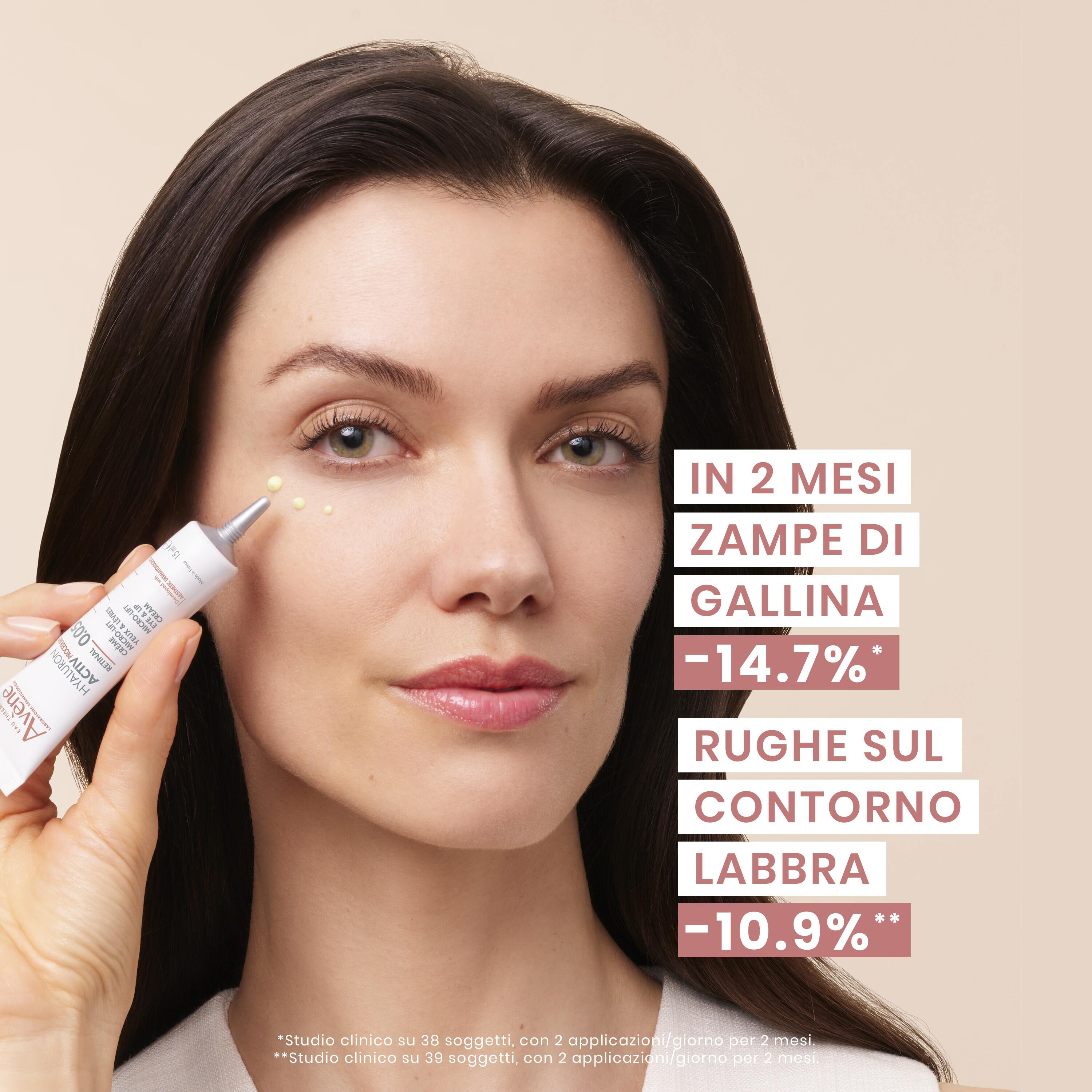 Eau Thermale Avène HYALURON ACTIV PROCEDURE Crema Micro-Lift Occhi & Labbra - 0,05% Retinal - ANTIETA 15 ml