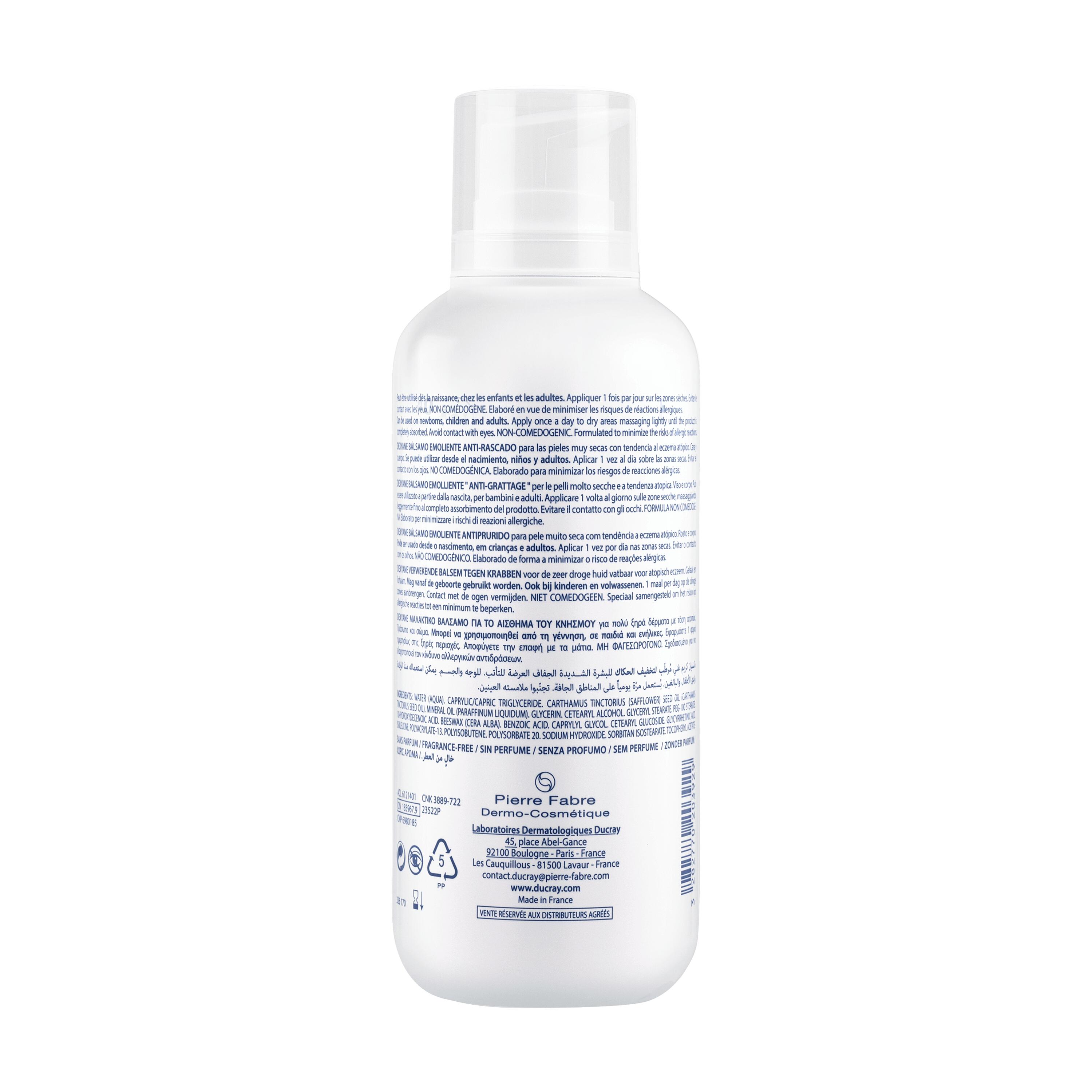 Ducray Dexyane - Balsamo Emolliente Anti-Grattage Viso E Corpo 400 ml