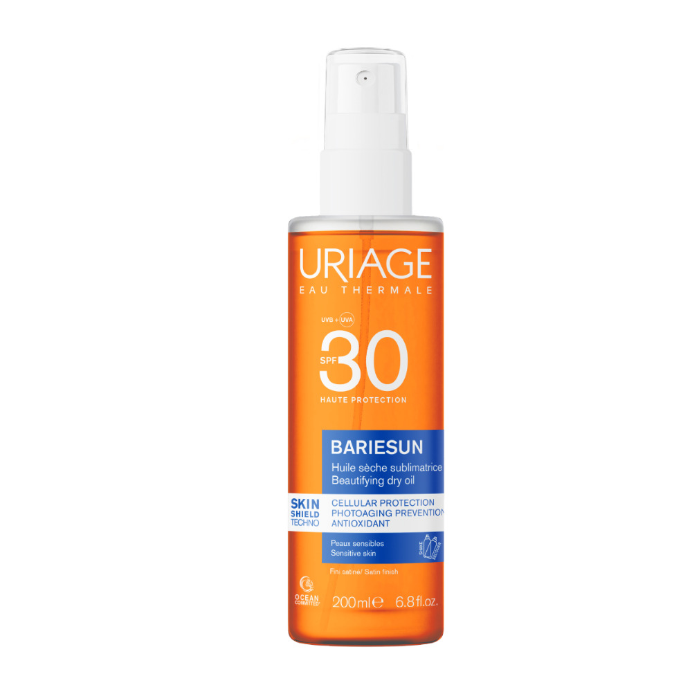 Uriage - Bariésun Olio Solare Secco SPF30 Viso, Corpo E Capelli 200 ml