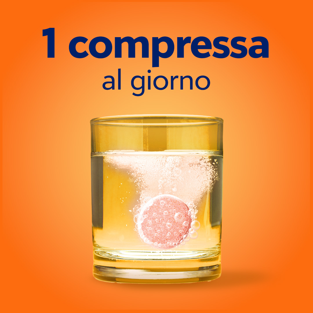 Cebion Effervescente Senza Zucchero - Integratore di Vitamina C - gusto arancia - 10 compresse