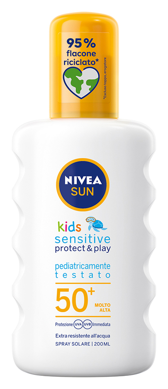 Nivea Sun - Kids Sensitive Protect & Play - Crema Solare SPF50+ Bambini Spray 200 ml