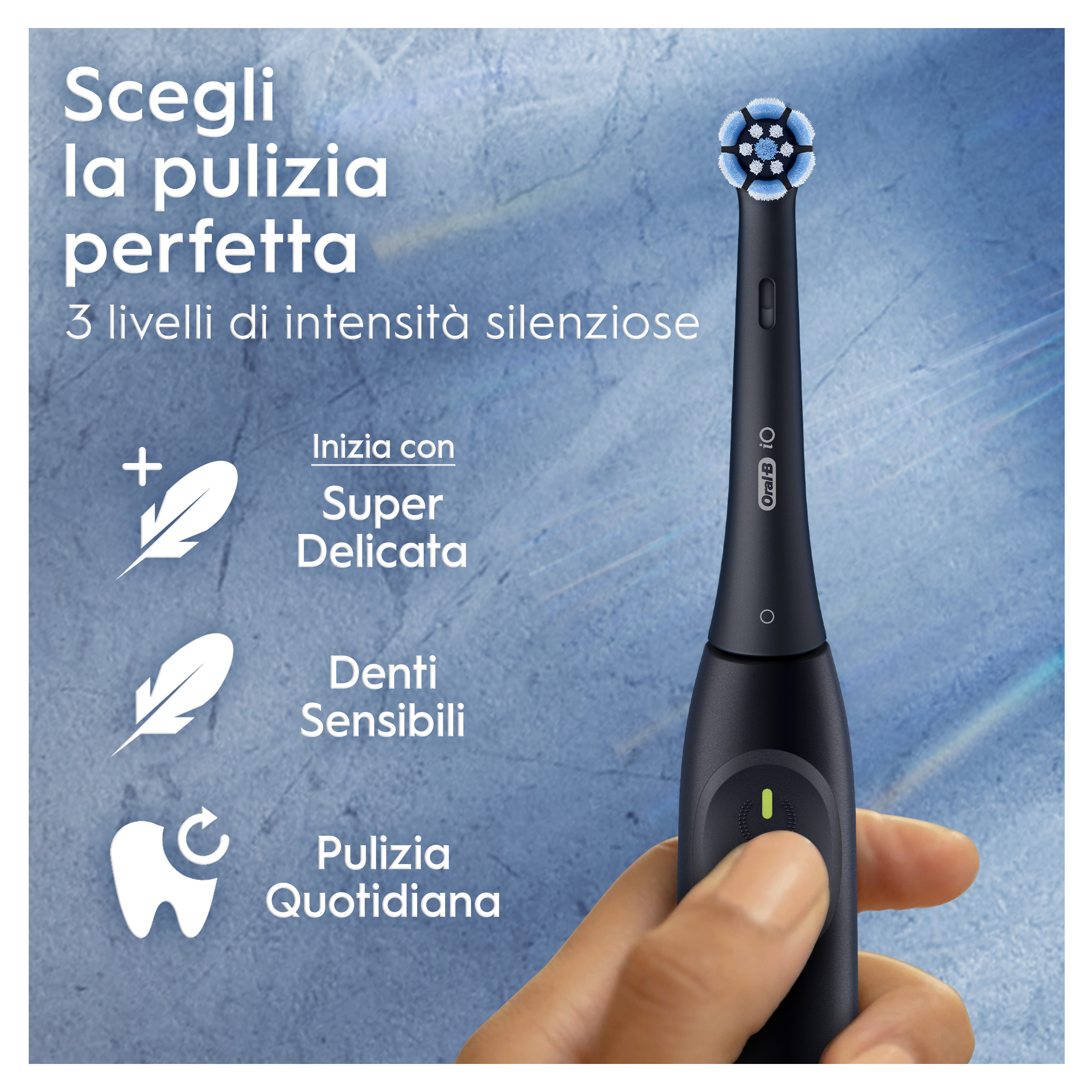 Oralb Power Spazzolino Elettrico Io2 Series Night Black + Travel Case
