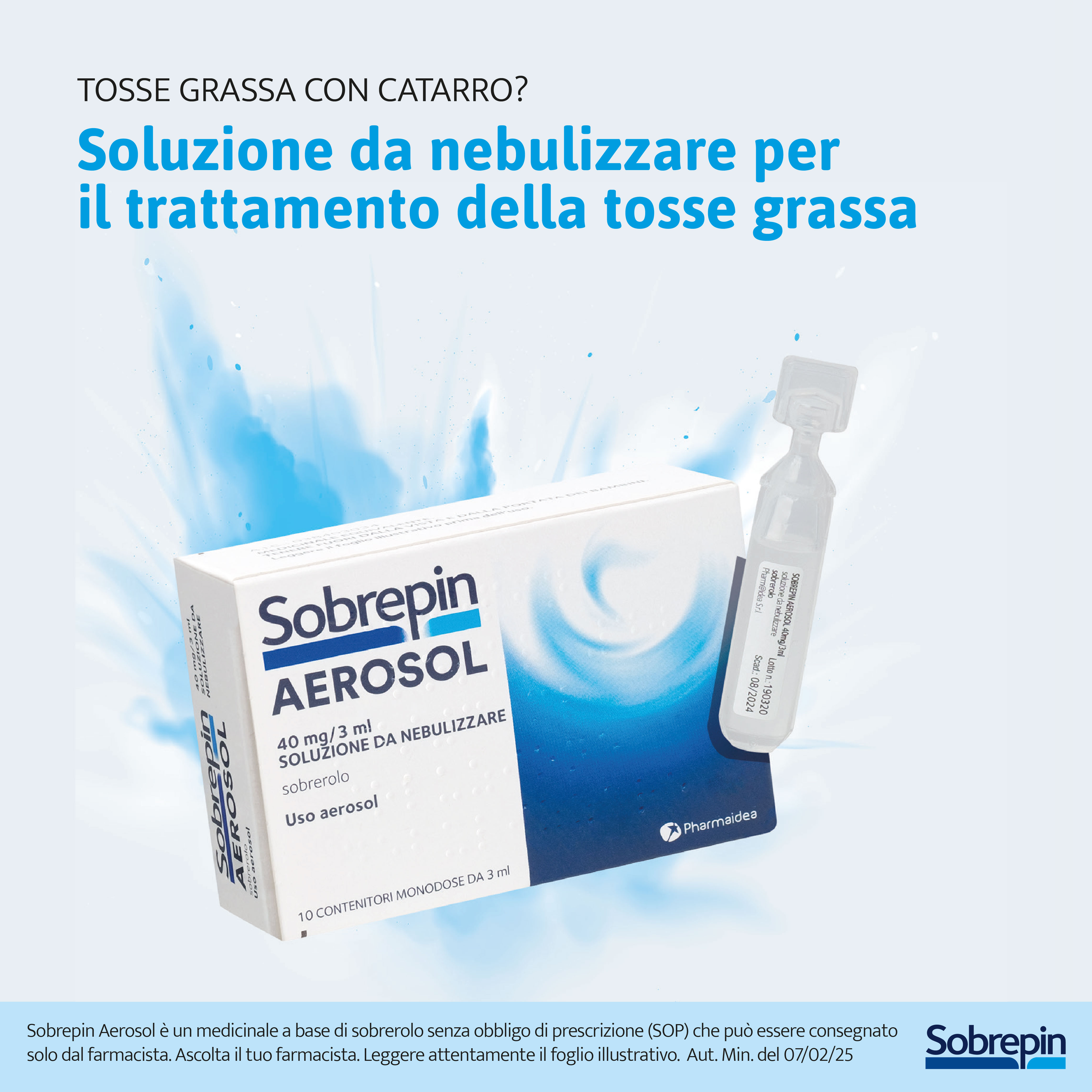 SOBREPIN AEROSOL MUCOLITICO 10FL 40MG 3ML