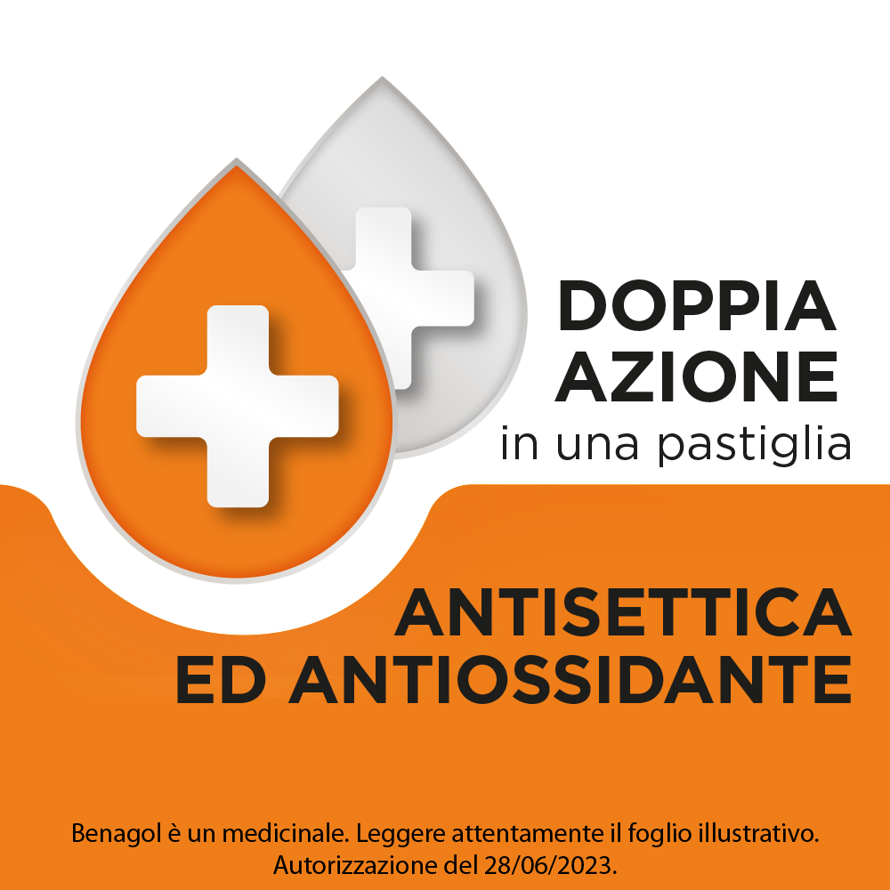 BENAGOL GUSTO ARANCIA per il mal di gola - 16 pastiglie