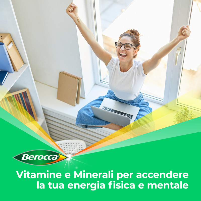 Berocca Plus Integratore di Vitamine e Minerali Per la Memoria e la Concentrazione 30 Compresse