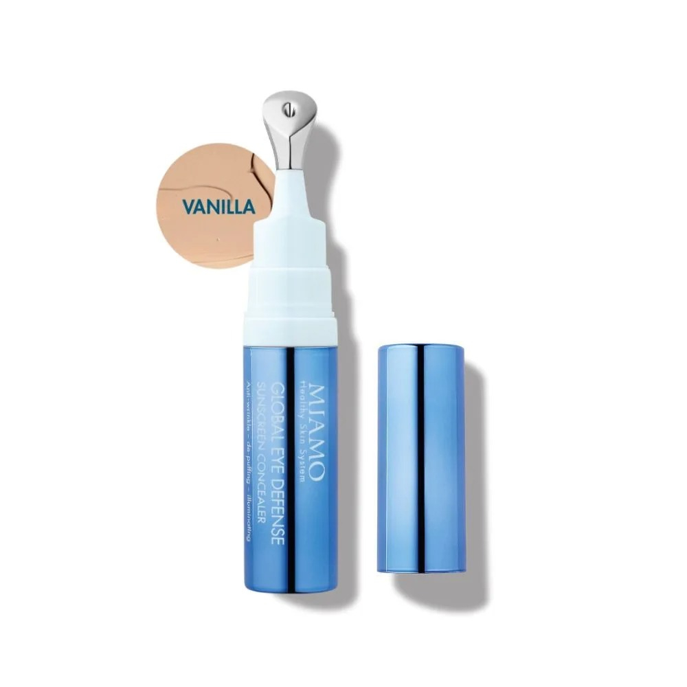 Miamo Global Eye Defence Sunscreen Concealer Correttore Contorno Occhi Anti-Rughe Anti-Borse Illuminante SPF 30 Colore VANILLA, 7.5ml