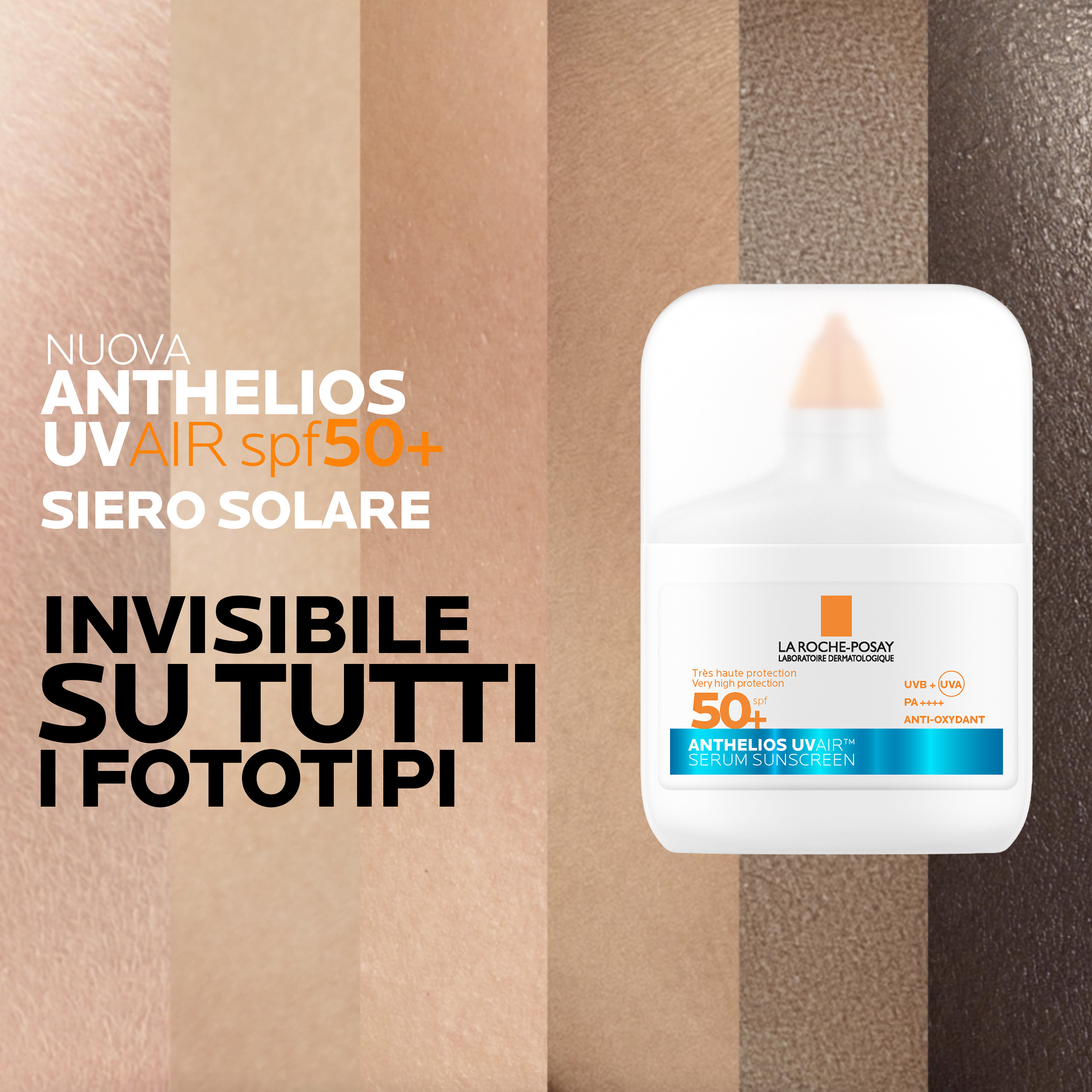 La Roche-Posay Anthelios Uvair Serum Sunscreen - Siero Solare Invisibile SPF50+ Viso 50 ml
