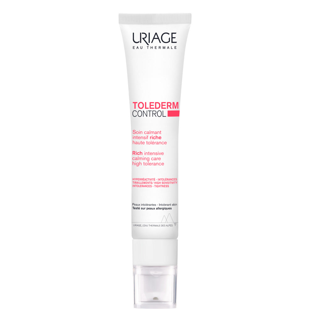 Uriage Toléderm Control - Crema Lenitiva Ricca Viso Per Pelle Intollerante, Secca E Allergica 40 ml