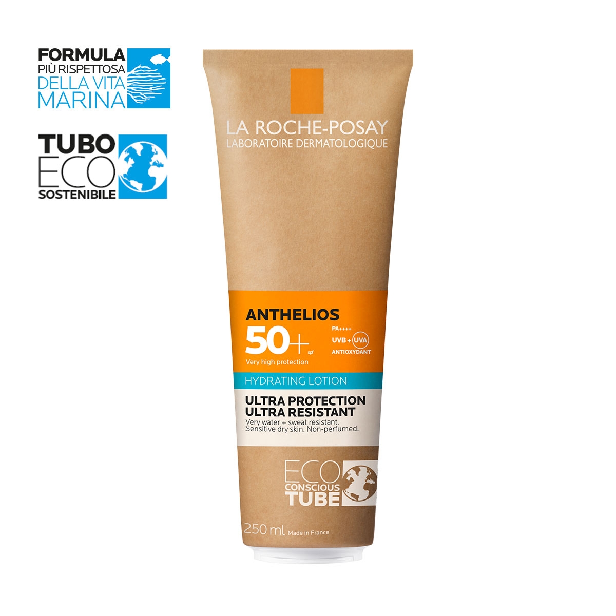 La Roche-Posay Anthelios Latte Idratante SPF 50+ 250ml. Protezione UV corpo elevata.