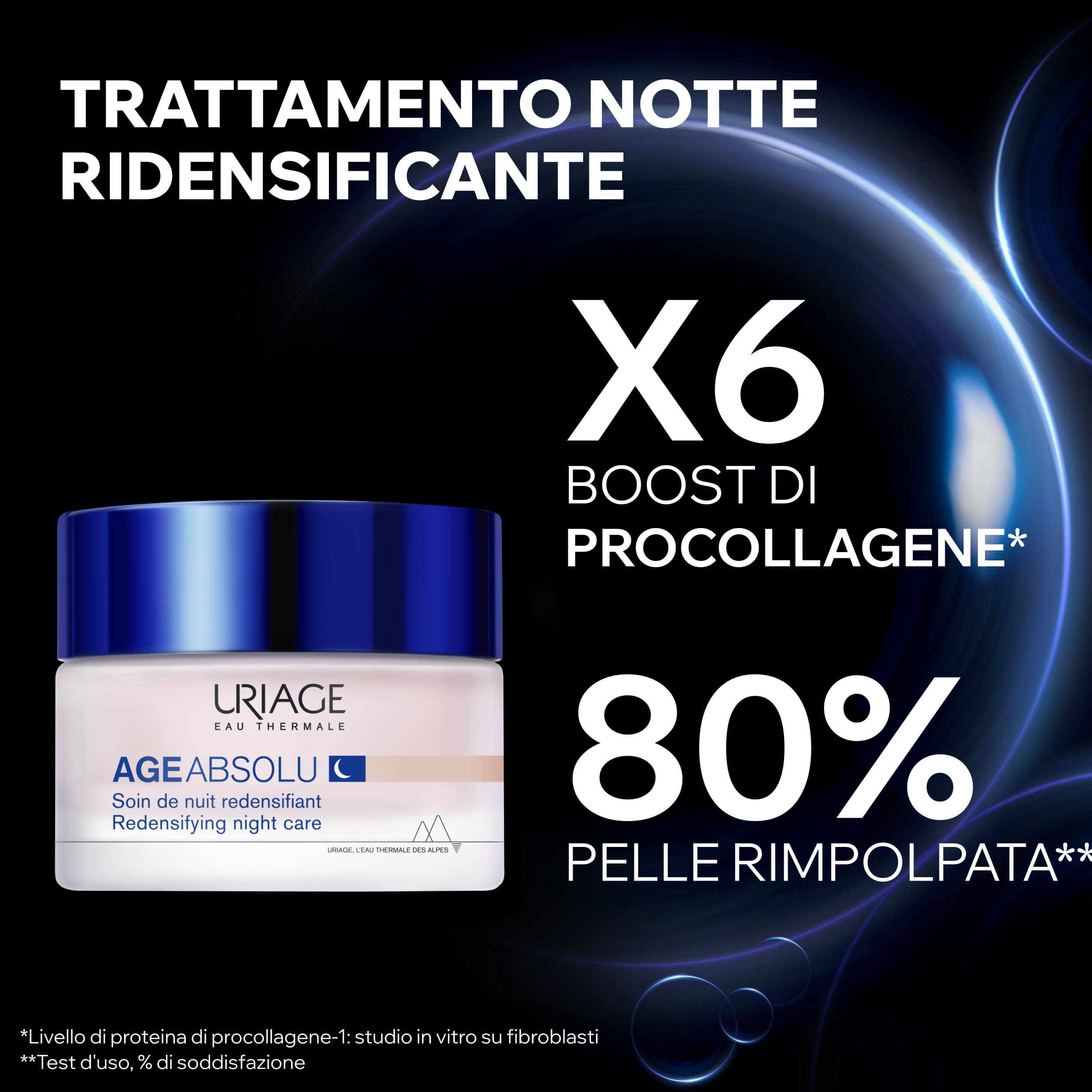 Uriage Age Absolu - Crema Notte Antiage Ridensificante Booster Di Pro-Collagene 50 ml