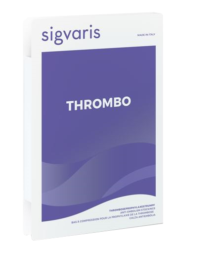 Sigvaris Thrombo AG Calza Coscia Antiembolia Amibidestra Punta Aperta Colore Bianco Taglia L Corto