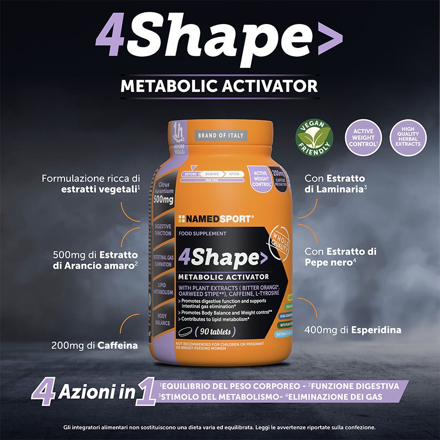 Named Sport - 4Shape Metabolic Activator 90 Compresse - Integratore Per Il Metabolismo