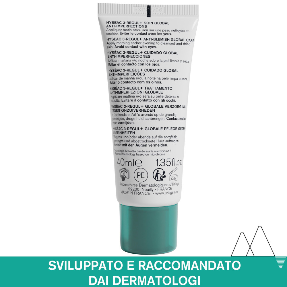 HYSÉAC - 3-REGUL+ Trattamento Globale Anti-imperfezioni per brufoli, punti neri e segni post-acne 40ML