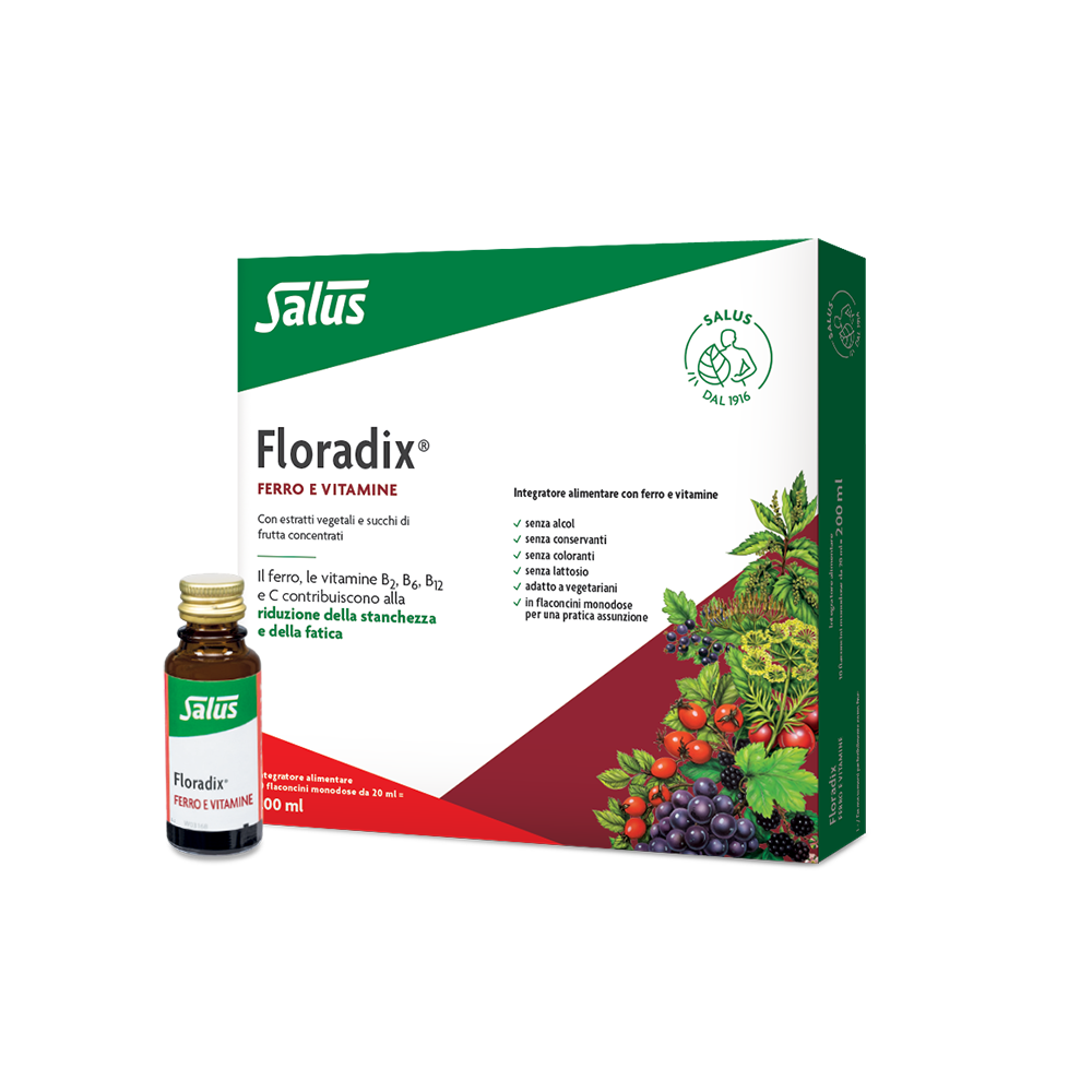 Salus - Floradix 10 Flaconcini - Integratore Di Ferro E Vitamine 