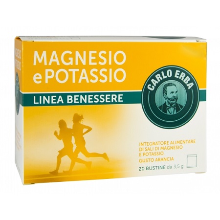 Carlo Erba Magnesio e Potassio Integratore Sali Minerali 20 Bustine