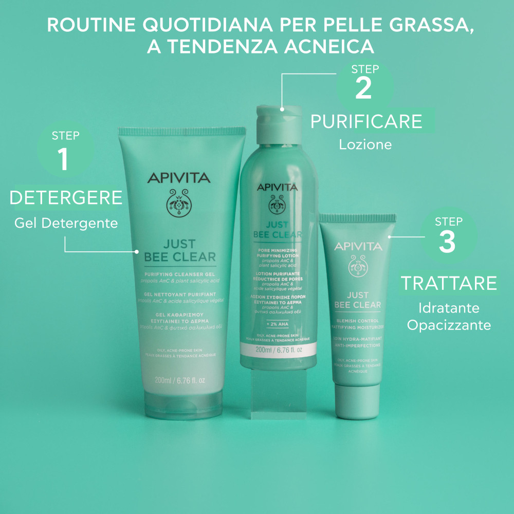 Apivita Just Bee Clear Gel Detergente Purificante