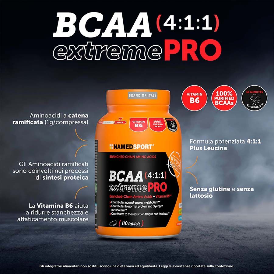 Named Sport - BCAA 4:1:1 ExtremePro 110 Compresse - Integratore Di Aminoacidi